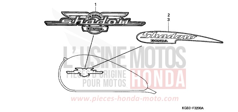 MARKE (1) von Shadow VT125C MUTE BLACK METALLIC (NH359) von 1999